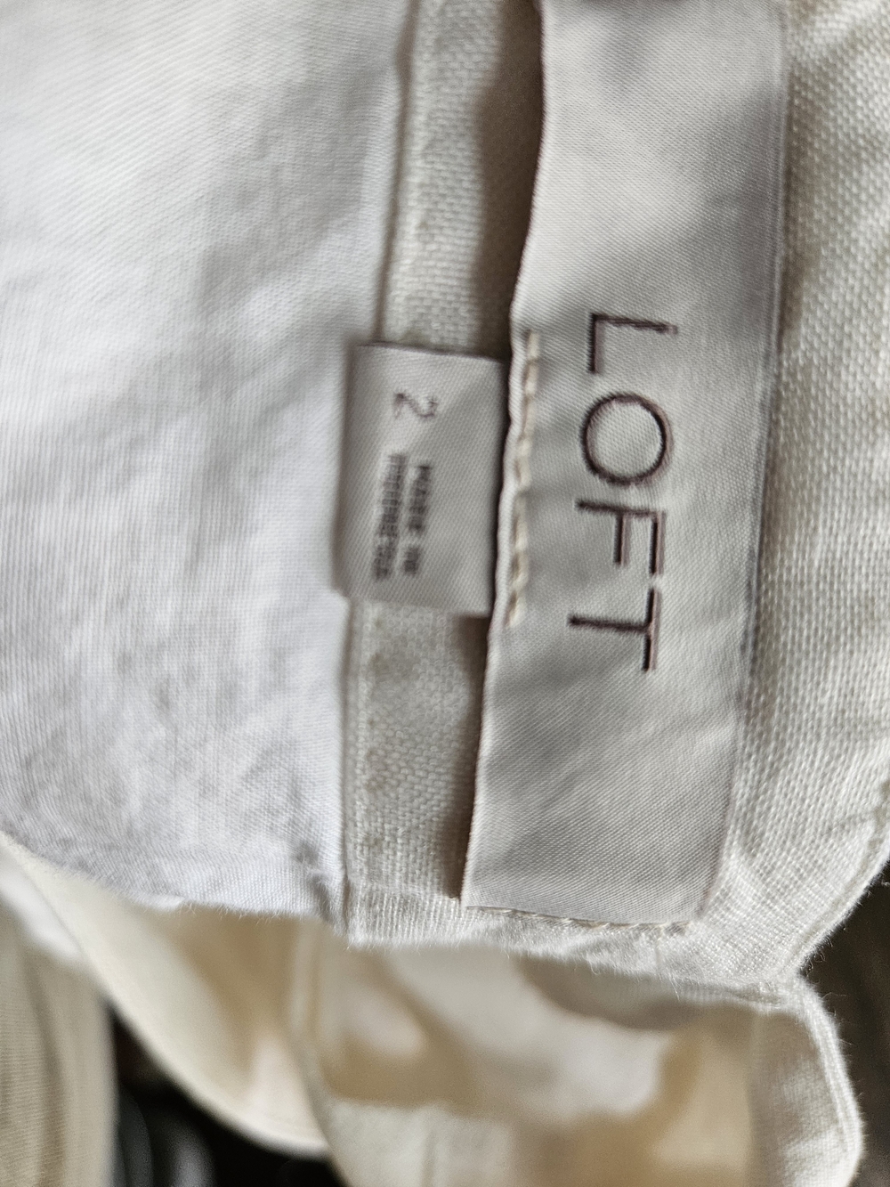 LOFT Cream Button-Front Women's Dress - Picture 8 of 9